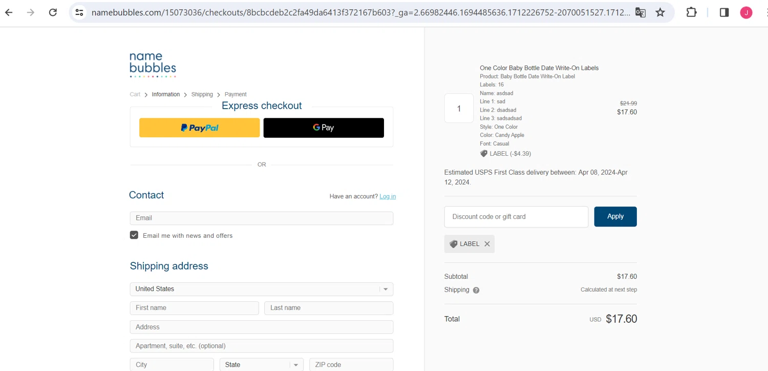 Name Bubbles Promo Codes 20 Off July 2024