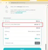 FAMILY20 coupon verification screenshot