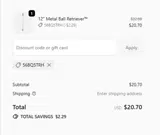 Name It Golf coupon verification screenshot