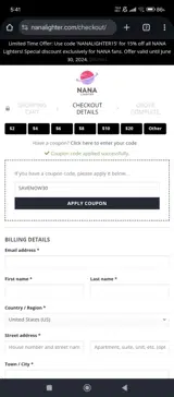 SAVENOW30 coupon verification screenshot