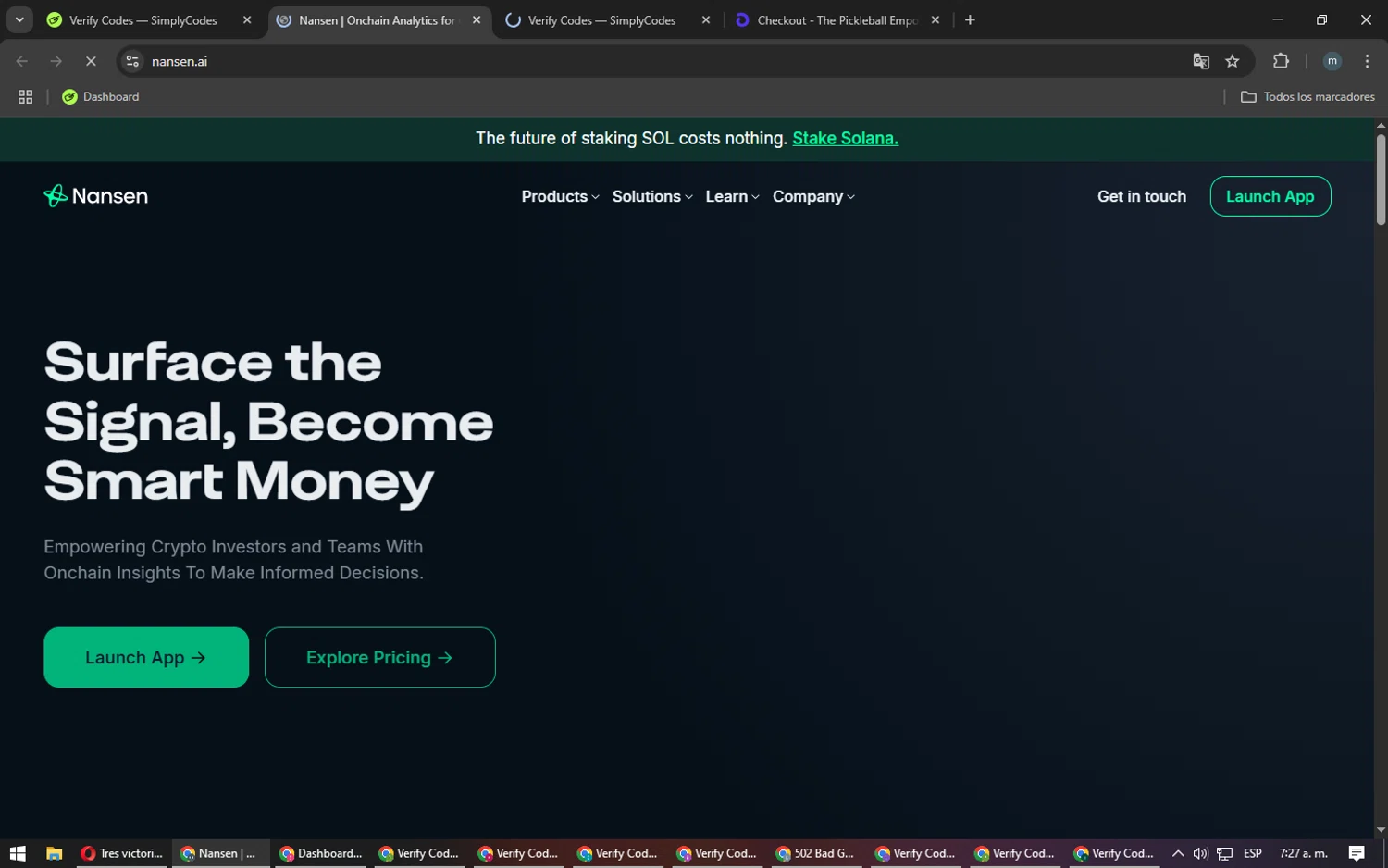 Nansen promo code screenshot showing code GIDEON applied at Nansen checkout page. Uploaded by SimplyCodes community member CoinHunter3841 on Mar 31, 2025
