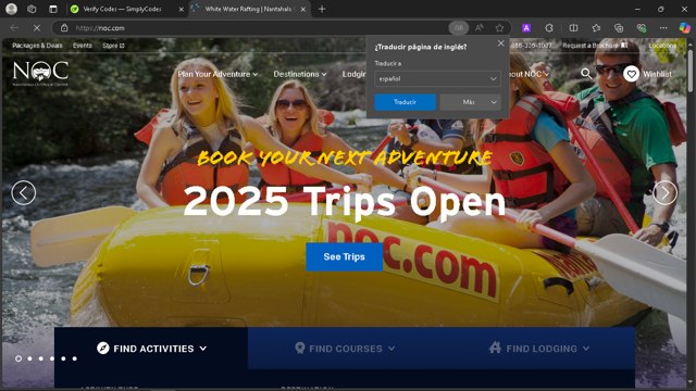 Nantahala Outdoor Center checkout page showing Nantahala Outdoor Center promo code box | Screenshot taken by SimplyCodes community member on Nov 22, 2024