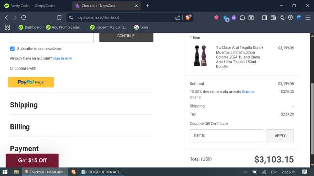 NapaCabs checkout page showing NapaCabs promo code box | Screenshot taken by SimplyCodes community member on Aug 4, 2025