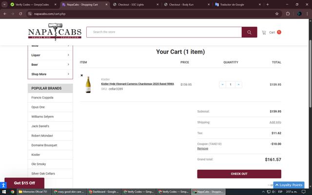 NapaCabs checkout page showing NapaCabs promo code box | Screenshot taken by SimplyCodes community member on Apr 23, 2025