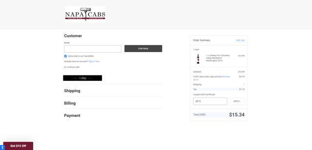 NapaCabs checkout page showing NapaCabs promo code box | Screenshot taken by SimplyCodes community member on Aug 4, 2025