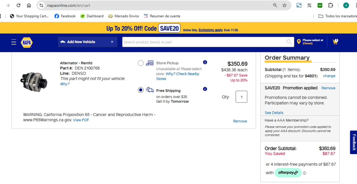 how to use NAPA Auto Parts coupons