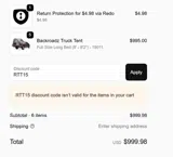 Napier Outdoors coupon verification screenshot