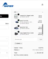 Napier Outdoors coupon verification screenshot