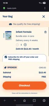 Spring30 coupon verification screenshot