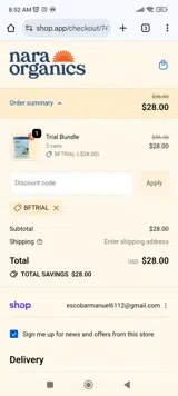 Bftrial coupon verification screenshot