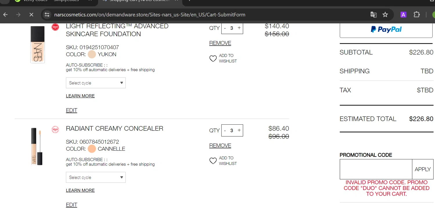 NARS Cosmetics Promo Codes 20 Off May 2024