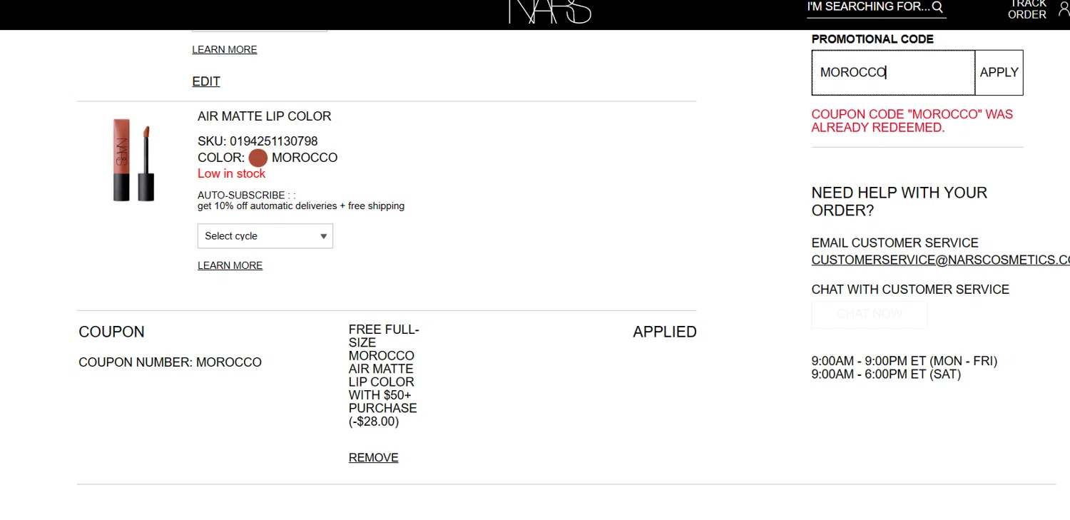 NARS Cosmetics Promo Codes 20 Off January 2024