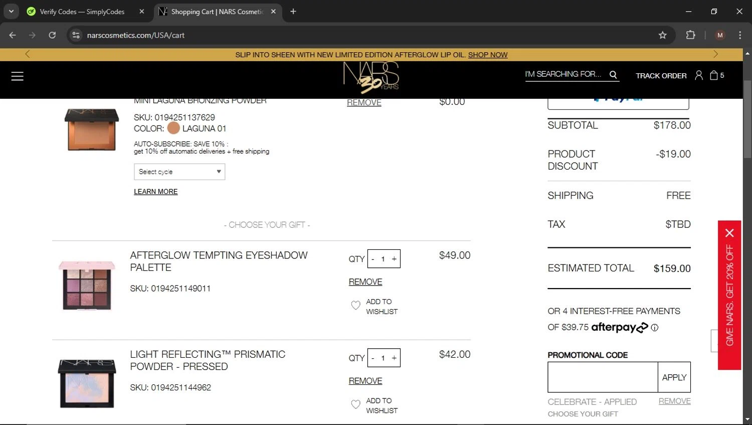 NARS Cosmetics Promo Codes (5 Verified) - 10% Off Jan 2025