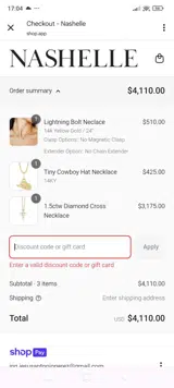 JESSE20 coupon verification screenshot