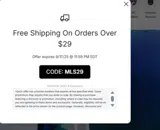 MLS29 coupon verification screenshot