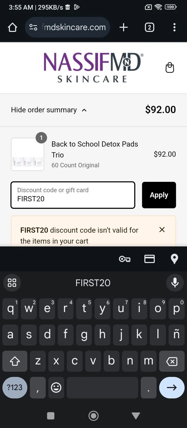 how to use NASSIFMD Skincare coupons