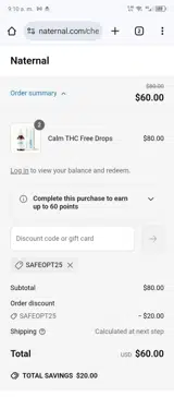 SAFEOPT25 coupon verification screenshot