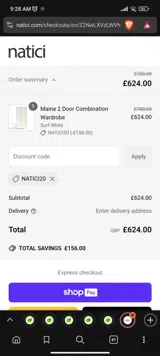 NATICI20 coupon verification screenshot