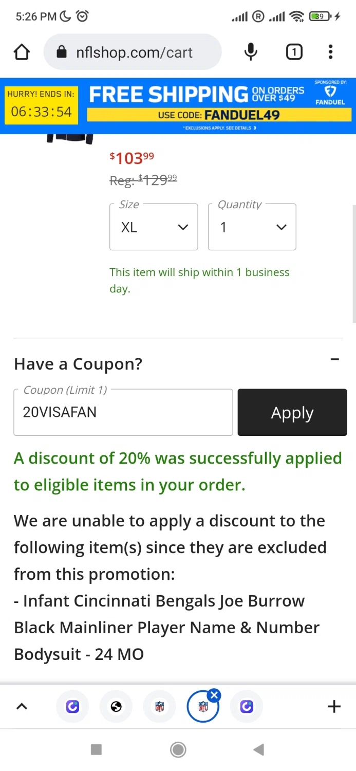 Black Friday Nfl Shop Coupon Code October 2021 NFL Promo Codes 25