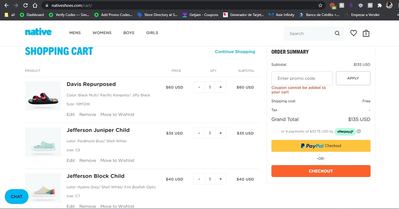 Native shoes promo code 2020 Clearance