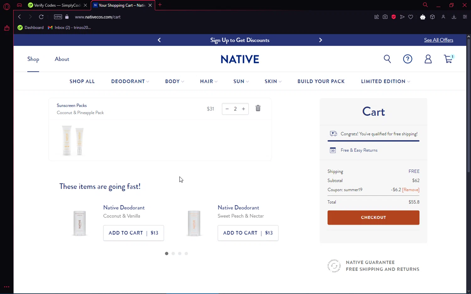 how to use Native Deodorant coupons