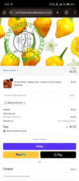 SEEDLAUNCH25 coupon verification screenshot