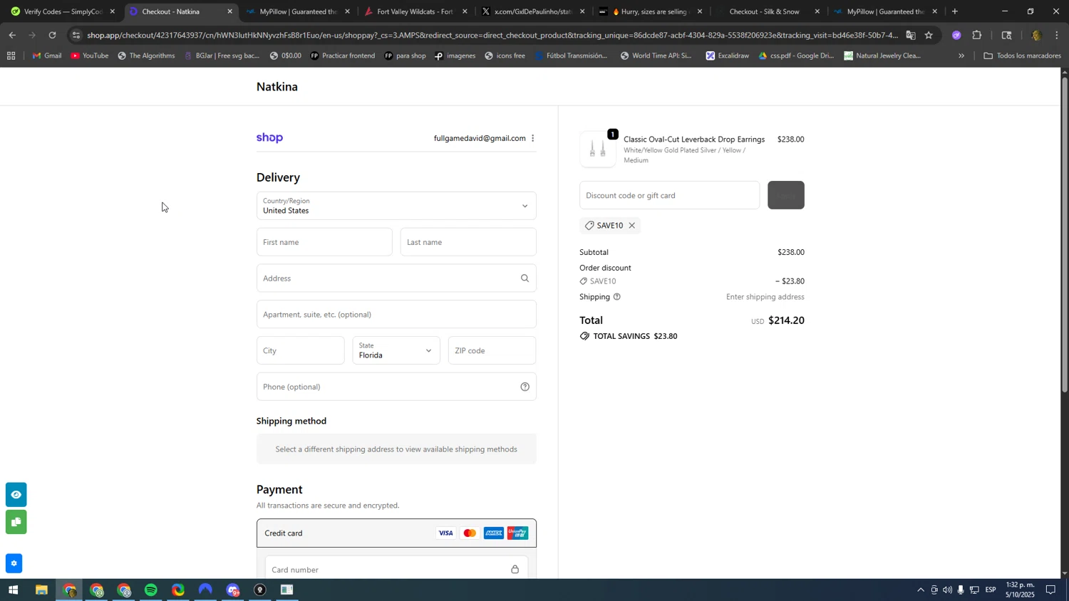 Natkina promo code screenshot showing code SAVE10 applied at Natkina checkout page. Uploaded by SimplyCodes community member SOOOOOOOOOOOOOOOOOOOOOOO on Oct 5, 2025