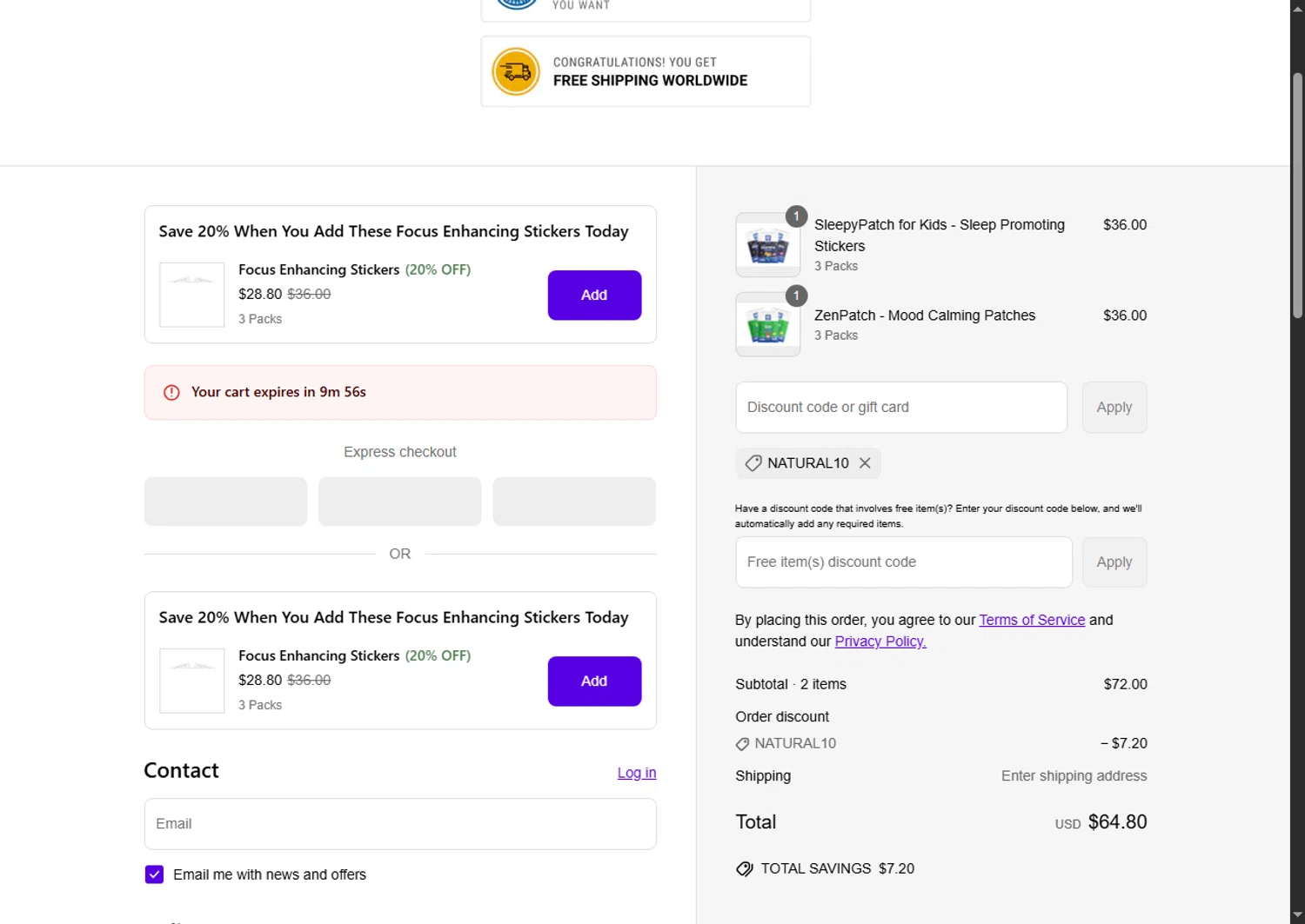 NATPAT AU promo code screenshot showing code NATURAL10 applied at NATPAT AU checkout page. Uploaded by SimplyCodes community member Alejandra10 on Jun 26, 2025