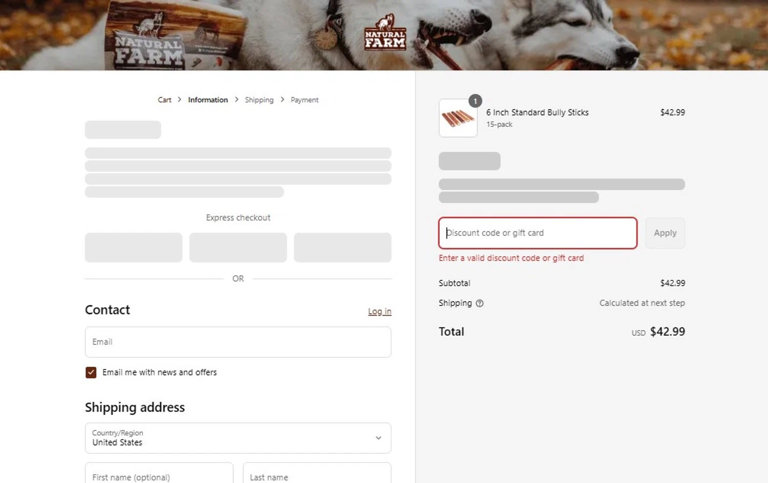 Natural Farm Pet promo code screenshot showing code THANKYOU10 applied at Natural Farm Pet checkout page. Uploaded by SimplyCodes community member VictoriousSpotter2855 on Aug 16, 2025
