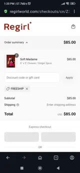 Freeship coupon verification screenshot