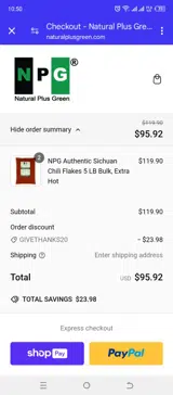 GIVETHANKS20 coupon verification screenshot
