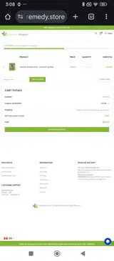 The Natural Remedy coupon verification screenshot