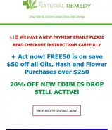 The Natural Remedy coupon verification screenshot