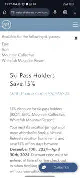 SKIPASS25 coupon verification screenshot