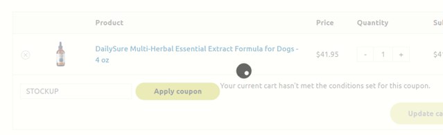 Natural Wonder Pets checkout page showing Natural Wonder Pets coupon code box | Screenshot taken by SimplyCodes community member on Sep 5, 2025