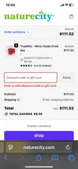 NOXBOGO coupon verification screenshot
