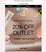 OUTLET20 coupon verification screenshot