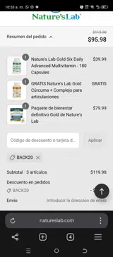 Back20 coupon verification screenshot