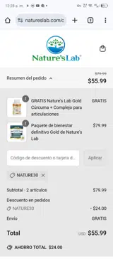 NATURE30 coupon verification screenshot