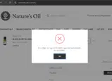 Nature's Oil coupon verification screenshot