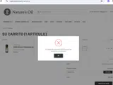Nature's Oil coupon verification screenshot