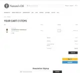 Nature's Oil coupon verification screenshot