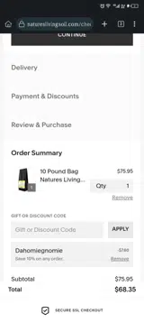 DAHOMIEGNOMIE coupon verification screenshot