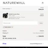 WELCOME15 coupon verification screenshot