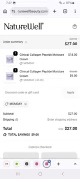 MOMDAY coupon verification screenshot