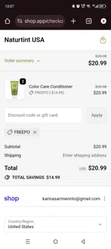 Freepo coupon verification screenshot