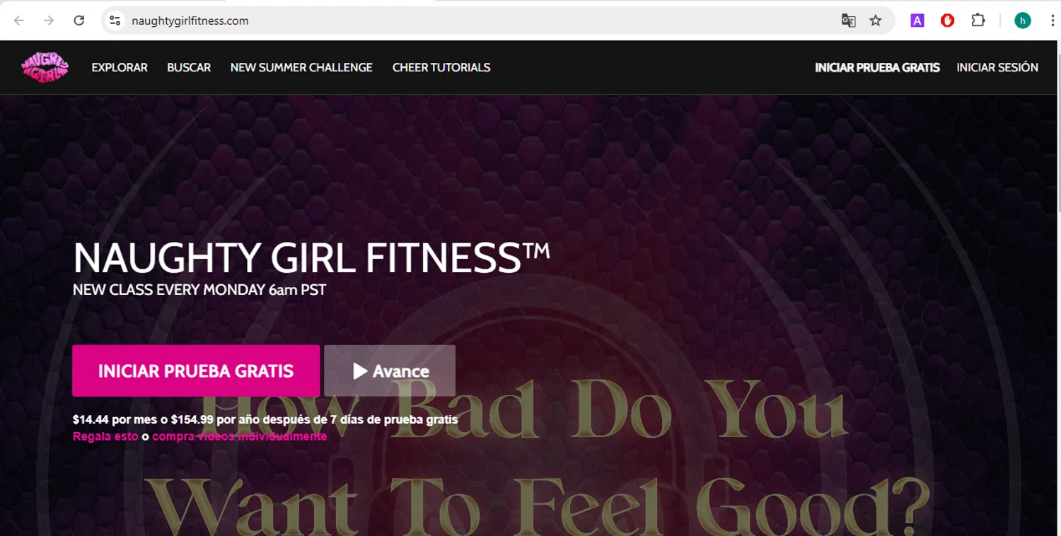 Naughty Girl Fitness checkout page showing Naughty Girl Fitness promo code box | Screenshot taken by SimplyCodes community member on Jan 17, 2025