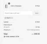 SALE15 coupon verification screenshot