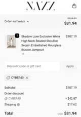 CYBER40 coupon verification screenshot