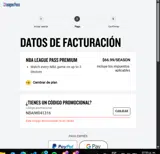 NBA League Pass coupon verification screenshot